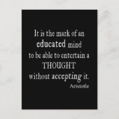 ヴィンテージアリストテレス教育マインド考え引用文 ポストカード (正面)