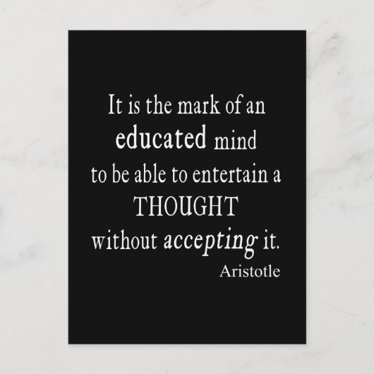 ヴィンテージアリストテレス教育マインド考え引用文 ポストカード (正面)