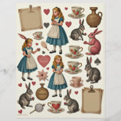 ヴィンテージアリスフッシーカットスクラップブック紙 (正面)