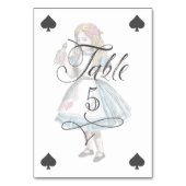 ヴィンテージアリスワンダーランドアリス飲むキャラクター テーブルナンバー (裏面)