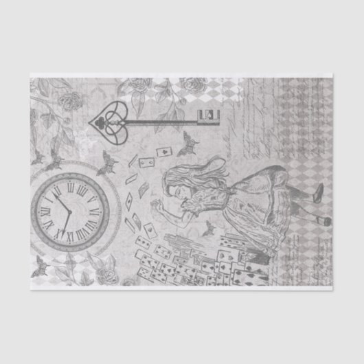 ヴィンテージアリスワンダーランドトランプデクページ 薄葉紙 (正面)