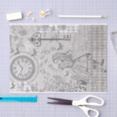 ヴィンテージアリスワンダーランドトランプデクページ 薄葉紙 (クラフト)