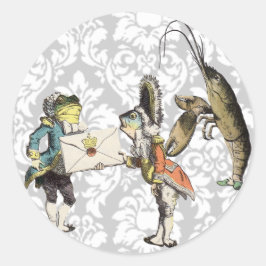 ヴィンテージアリス入りワンダーランドのシール ラウンドシール