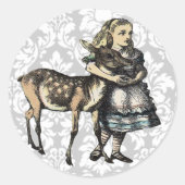 ヴィンテージアリス入りワンダーランドのシール ラウンドシール (正面)