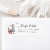 ヴィンテージアリス王冠をかぶったワンダーランドのアリス ラベル (インサイチュ)