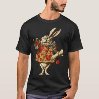ヴィンテージアリス白うさぎ Tシャツ