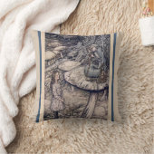 ヴィンテージアリス・イン・ワンダーランドとフーカキャタピラ クッション (ブランケット)