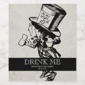 ヴィンテージアリス・イン・ワンダーランド結婚ズ ワインラベル (シングルラベル)