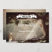 ヴィンテージアリスinワンダーランドうさぎ赤ちゃんシャワー 招待状 (正面/裏面)