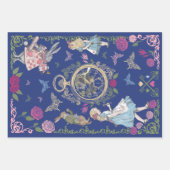 ヴィンテージアリスinワンダーランドおとぎ話のデコパージュ ラッピングペーパーシート (正面3)