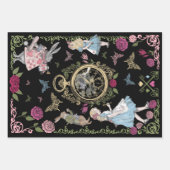 ヴィンテージアリスinワンダーランドおとぎ話のデコパージュ ラッピングペーパーシート (正面2)