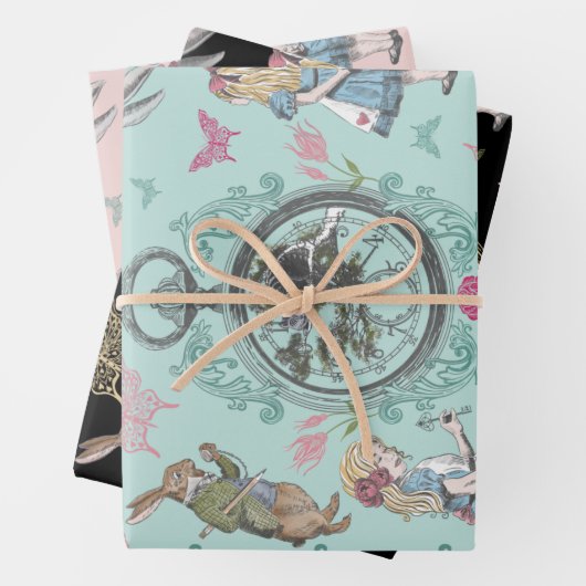 ヴィンテージアリスinワンダーランドおとぎ話のデコパージュ ラッピングペーパーシート (インサイチュ)