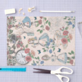 ヴィンテージアリスinワンダーランドおとぎ話のデコパージュ 薄葉紙 (クラフト)