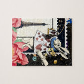 ヴィンテージアリスinワンダーランドアートホワイトラビット ジグソーパズル (横)