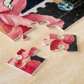 ヴィンテージアリスinワンダーランドアートホワイトラビット ジグソーパズル (側面)