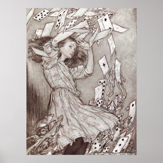 ヴィンテージアリスinワンダーランドイラストレーションポスター ポスター (正面)