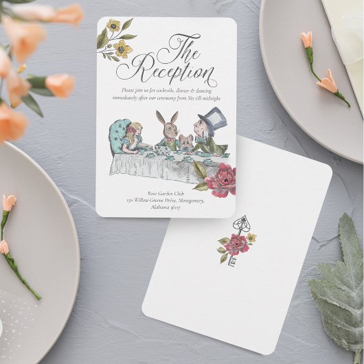 ヴィンテージアリスinワンダーランドウェディングレセプション エンクロージャーカード