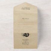 ヴィンテージアリスinワンダーランドオリジナル結婚ズ オールインワン招待状 (外側)