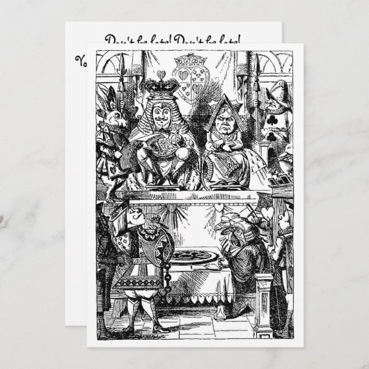 ヴィンテージアリスinワンダーランドガールバースデーパーティー 招待状 (正面/裏面)