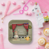 ヴィンテージアリスinワンダーランドガールベビーシャワー ペーパープレート (パーティー)