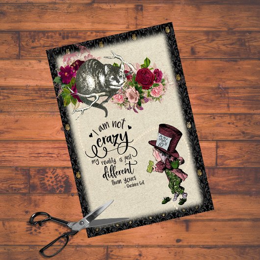 ヴィンテージアリスinワンダーランドキャット&不機嫌帽子屋 薄葉紙