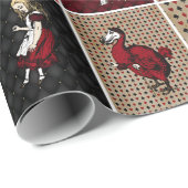 ヴィンテージアリスinワンダーランドコラージュクリスマスプレゼント ラッピングペーパー (ロールコーナー)