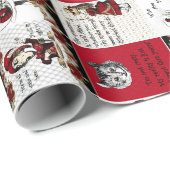 ヴィンテージアリスinワンダーランドコラージュクリスマスプレゼント ラッピングペーパー (ロールコーナー)