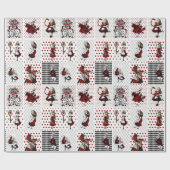 ヴィンテージアリスinワンダーランドコラージュクリスマスプレゼント ラッピングペーパー (フラット)