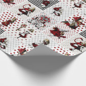 ヴィンテージアリスinワンダーランドコラージュクリスマスプレゼント ラッピングペーパー (角)