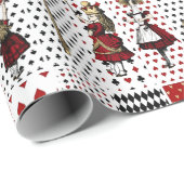 ヴィンテージアリスinワンダーランドコラージュクリスマスプレゼント ラッピングペーパー (ロールコーナー)