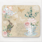 ヴィンテージアリスinワンダーランドコラージュDecompage Mous マウスパッド (正面)