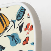 ヴィンテージアリスinワンダーランドシームレスパターン ピックルボールラケット (左詳細)