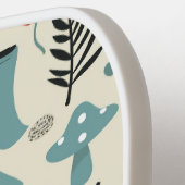 ヴィンテージアリスinワンダーランドシームレスパターン ピックルボールラケット (左詳細)