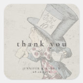 ヴィンテージアリスinワンダーランドスクエアステッカー スクエアシール (正面)