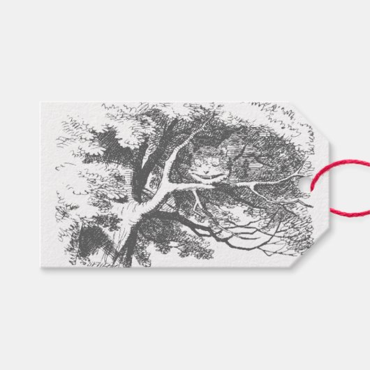 ヴィンテージアリスinワンダーランドチェシャーキャットギフトラベル ギフトタグ (正面(横))