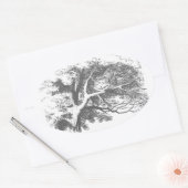 ヴィンテージアリスinワンダーランドチェシャーキャットシール 楕円形シール (封筒)