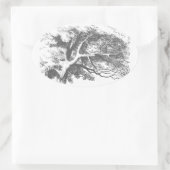 ヴィンテージアリスinワンダーランドチェシャーキャットシール 楕円形シール (バッグ)