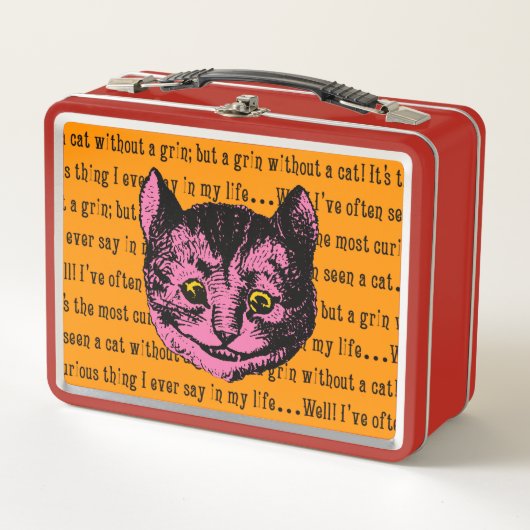 ヴィンテージアリスinワンダーランドチェシャーキャット メタルランチボックス (正面)