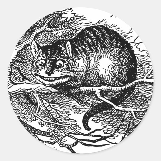 ヴィンテージアリスinワンダーランドチェシャーキャット ラウンドシール (正面)