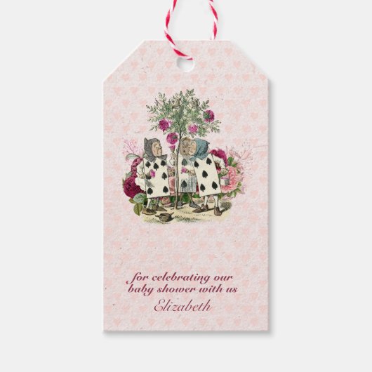 ヴィンテージアリスinワンダーランドティーパーティーカスタムパーティー ギフトタグ (正面)