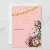 ヴィンテージアリスinワンダーランドティーパーティーカスタムパーティー 招待状 (裏面)