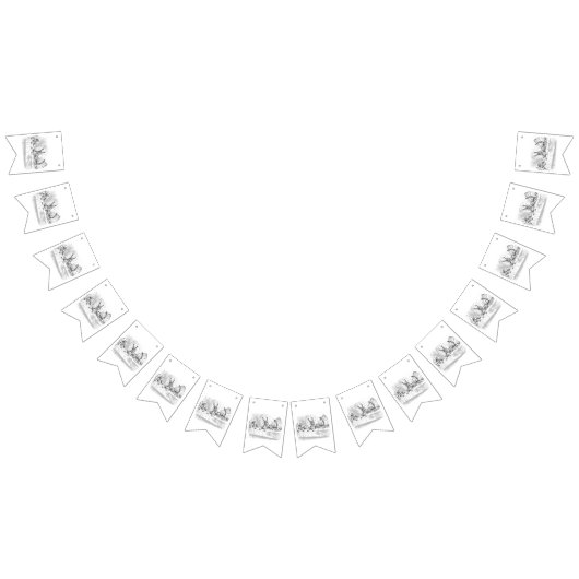 ヴィンテージアリスinワンダーランドティーパーティーテーマバナー バンティングフラッグ (全)