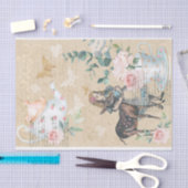 ヴィンテージアリスinワンダーランドディアティーポットデコップページ 薄葉紙 (クラフト)