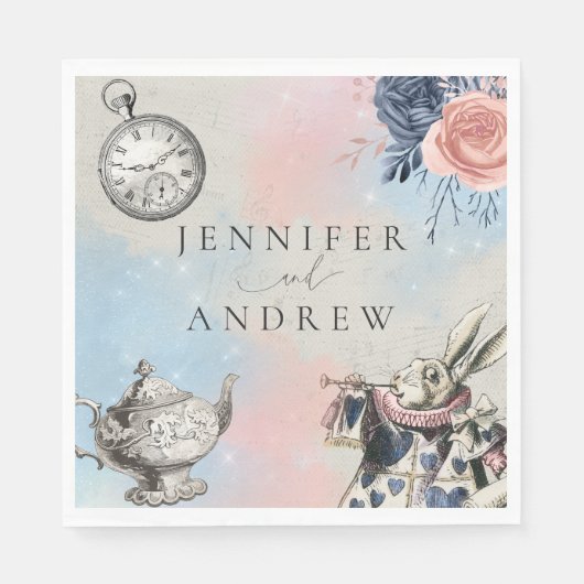 ヴィンテージアリスinワンダーランドナプキンズ スタンダードランチョンナプキン (正面)