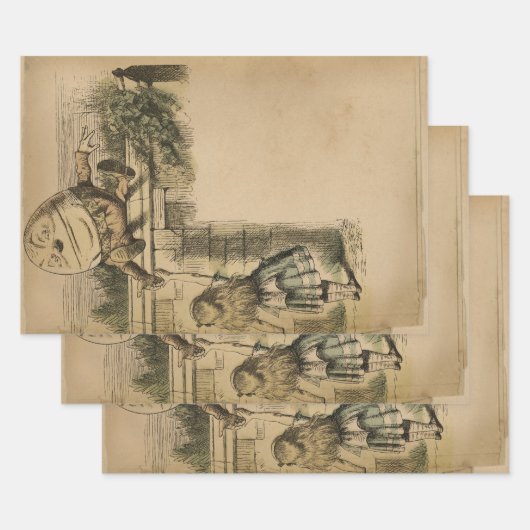 ヴィンテージアリスinワンダーランドハンプティダンプティ ラッピングペーパーシート (セット)