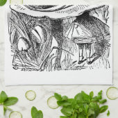 ヴィンテージアリスinワンダーランドフーカキャタピラー キッチンタオル (折り畳み)