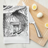 ヴィンテージアリスinワンダーランドフーカキャタピラー キッチンタオル (四つ折り)