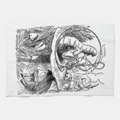 ヴィンテージアリスinワンダーランドフーカキャタピラー キッチンタオル (横)