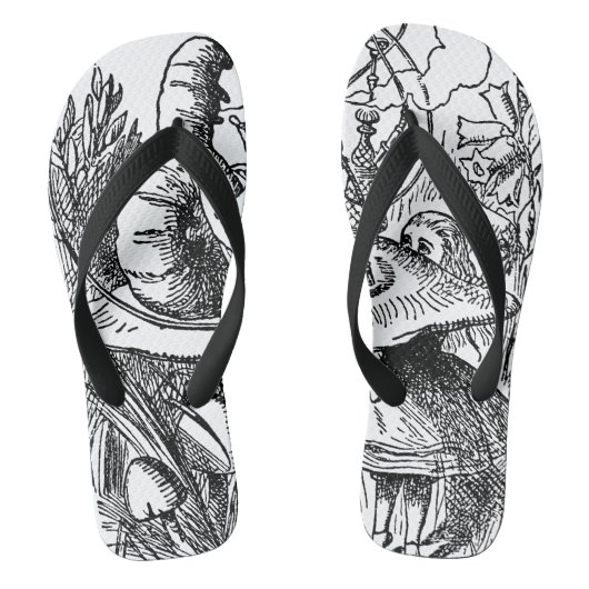 ヴィンテージアリスinワンダーランドフーカキャタピラー ビーチサンダル (フットベッド)