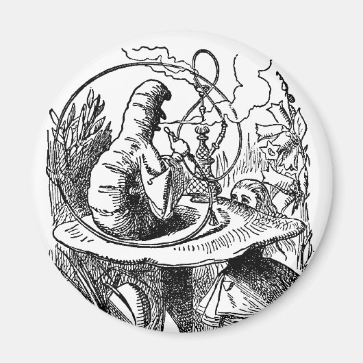 ヴィンテージアリスinワンダーランドフーカキャタピラー マグネット (正面)